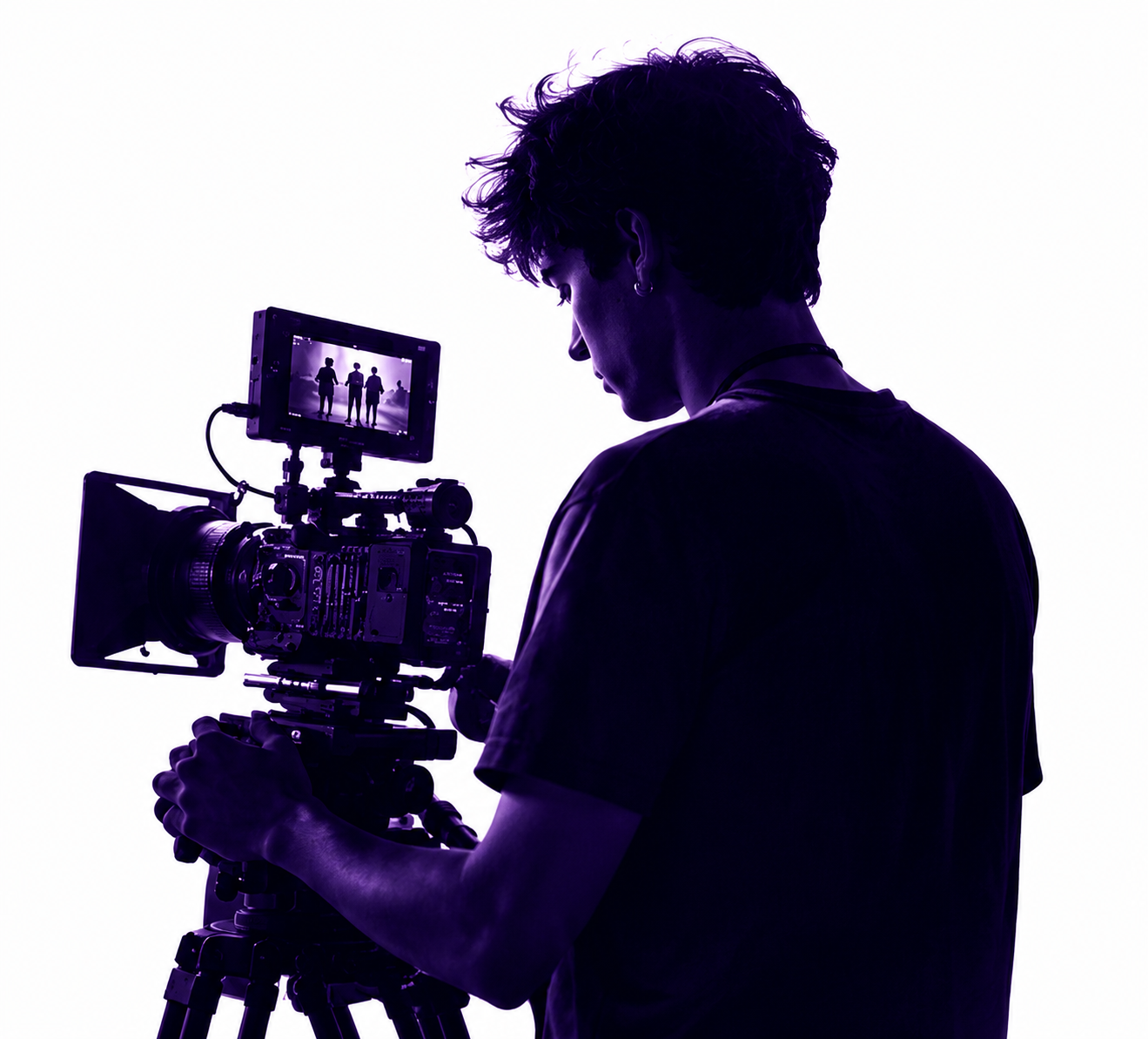Cinegrafista filmando em set